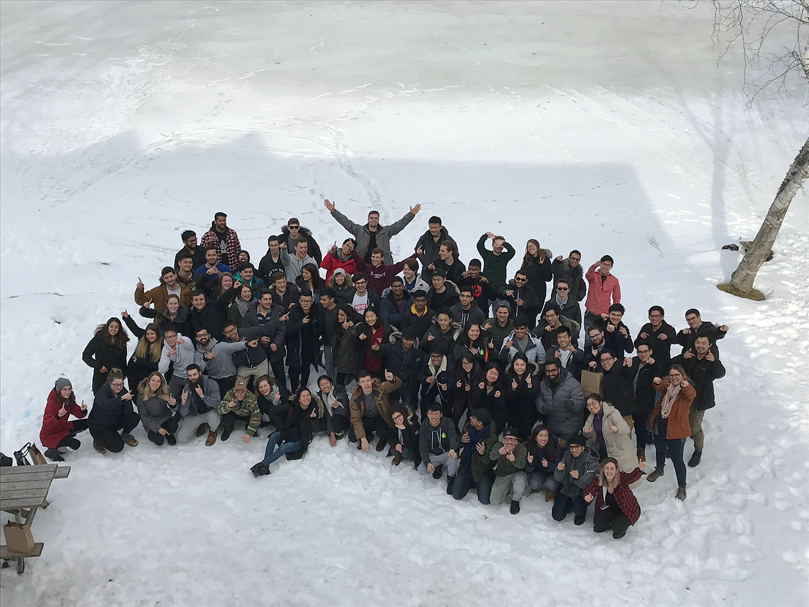 Group photo taken during the intern retreat